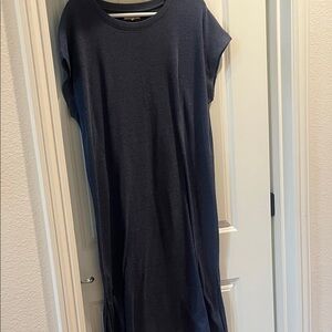 Madewell Navy Short-Sleeve Maxi Dress
